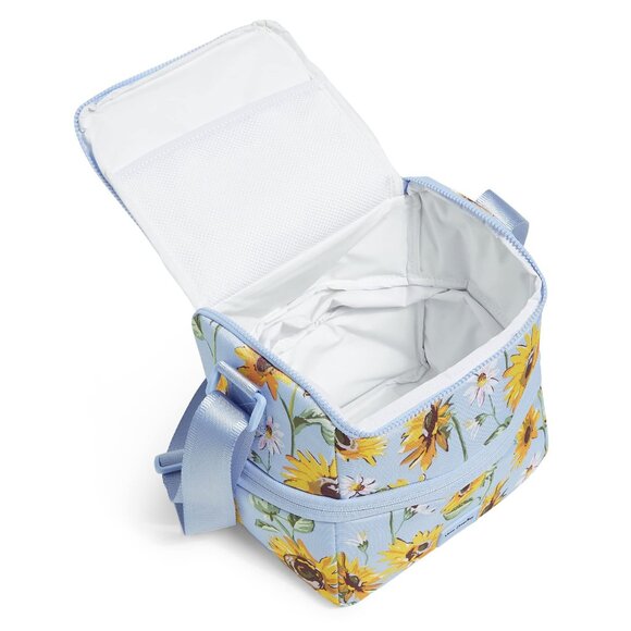 Vera Bradley Reactive Expandable Lunch Cooler Lunch Bag, Sunflower Sky NWT - Picture 2 of 7